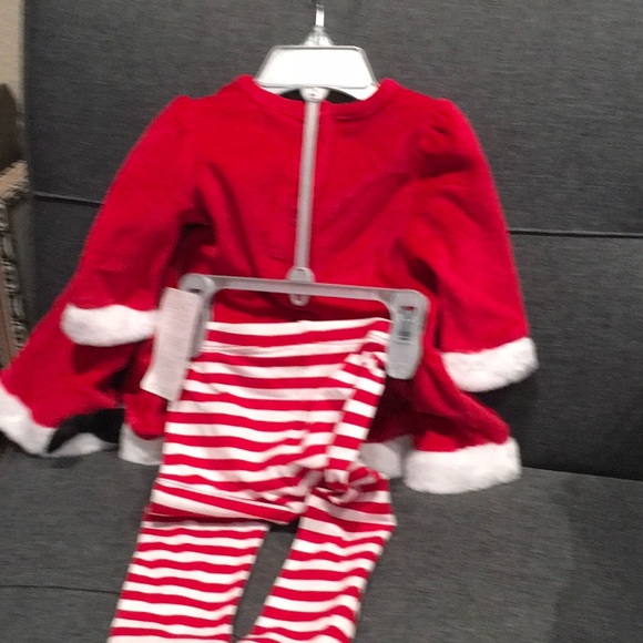 Disney Mickey & Minnie Mouse Christmas outfit dress, tights, Santa hat nwt - Picture 2 of 5